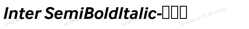 Inter SemiBoldItalic字体转换